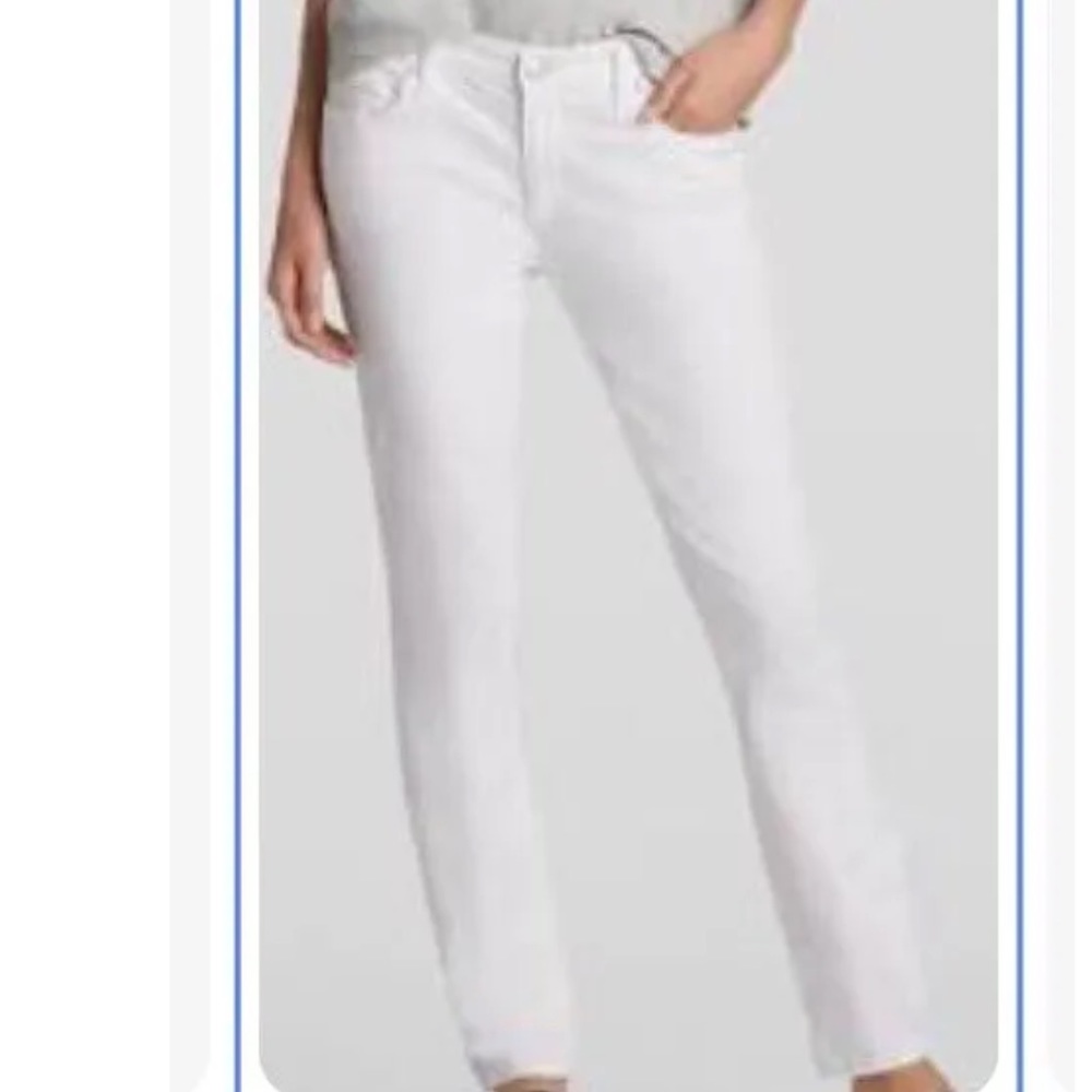 Eileen Fisher White Organic Cotton Stretch Skinny Jeans Pants, 2 - Picture 7 of 9